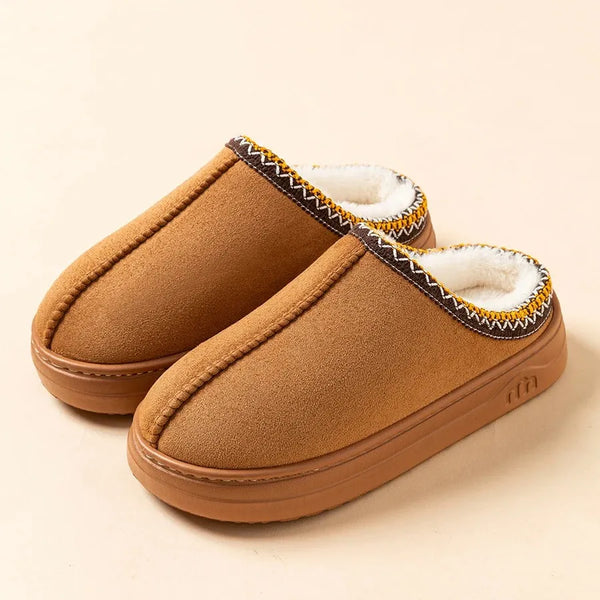 Fleece Thick Sole Outdoor Slip-On Cotton Moccasin Winter New Women's Snow Boots Shoes
